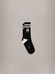 MA CORE LOGO SOCKS - Black White - AMIRI