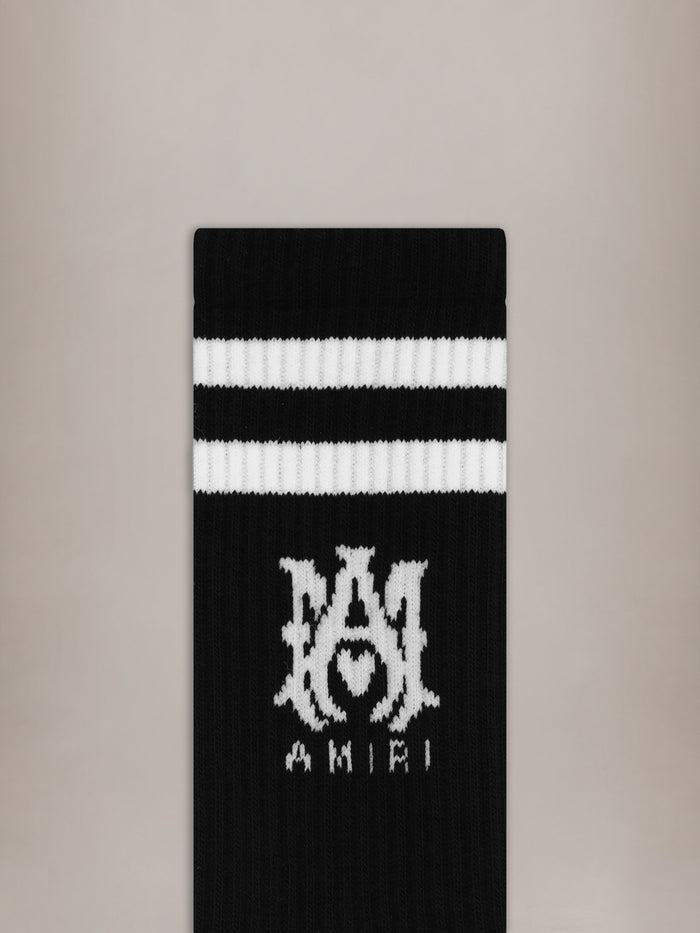 MA CORE LOGO SOCKS - Black White - AMIRI