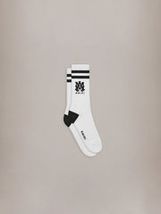 MA CORE LOGO SOCKS - White Black - AMIRI