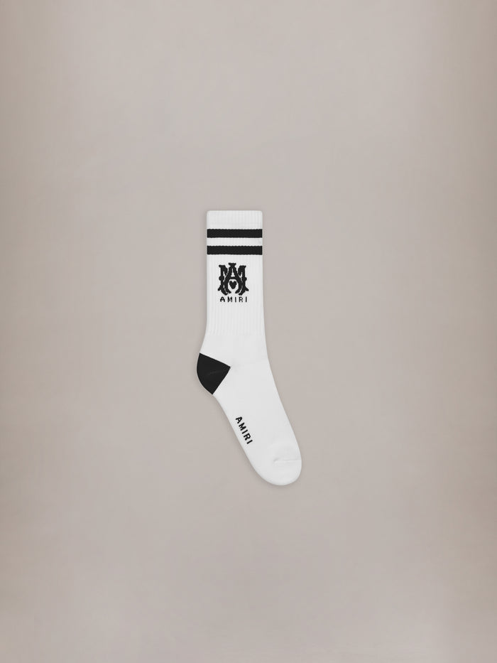 MA CORE LOGO SOCKS - White Black - AMIRI
