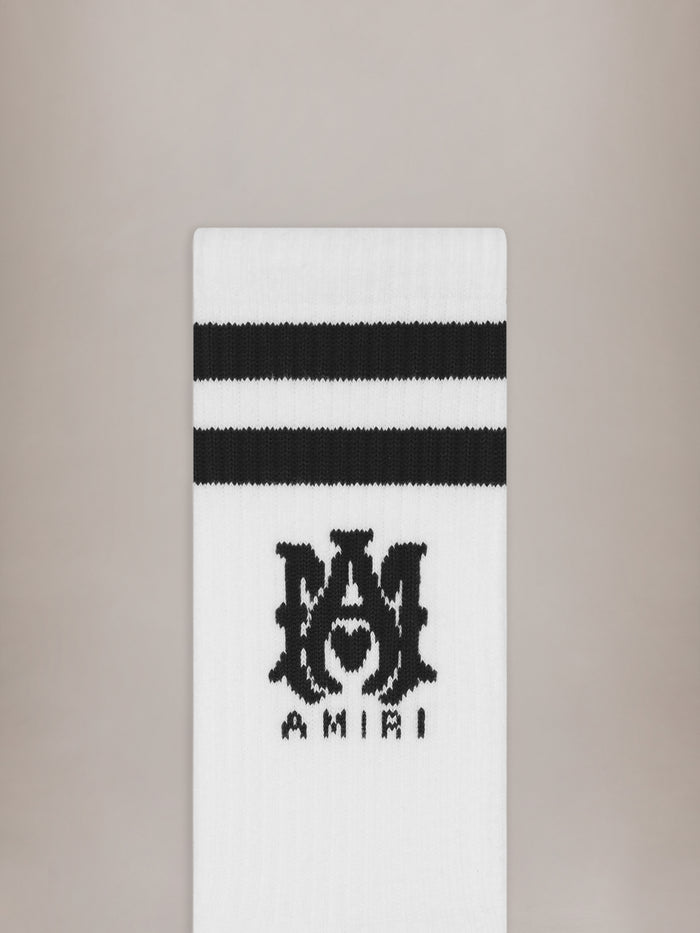 MA CORE LOGO SOCKS - White Black - AMIRI