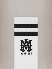 MA CORE LOGO SOCKS - White Black - AMIRI