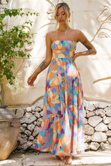 Outta Here Maxi Dress - Orange Multi