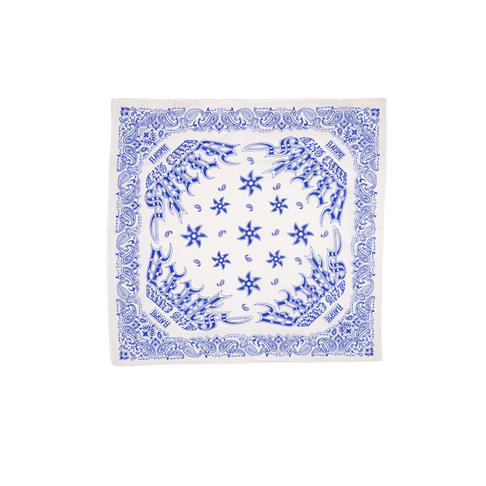 Speed Bandana - Blue on White