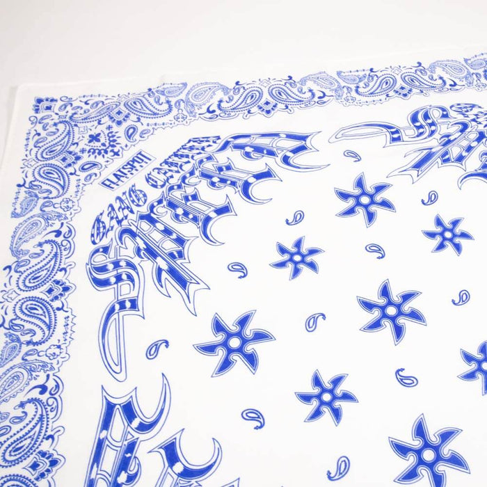 Speed Bandana - Blue on White