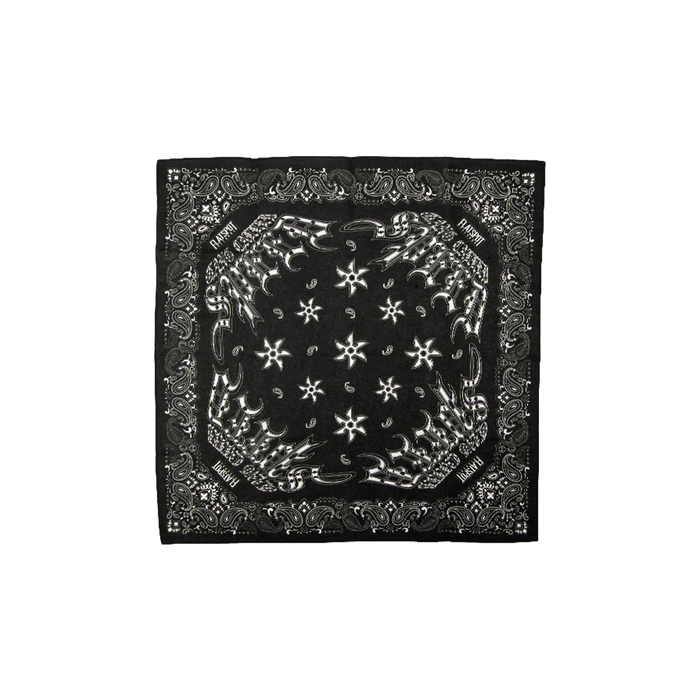 Speed Bandana - White on Black