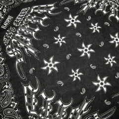 Speed Bandana - White on Black