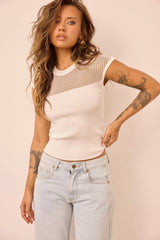 Starlit Dreams Knit Top - White