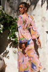 Sunflare Maxi Dress - Pink Multi