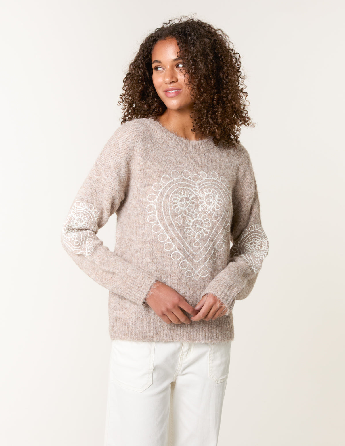 Jumper With Embroidered Heart