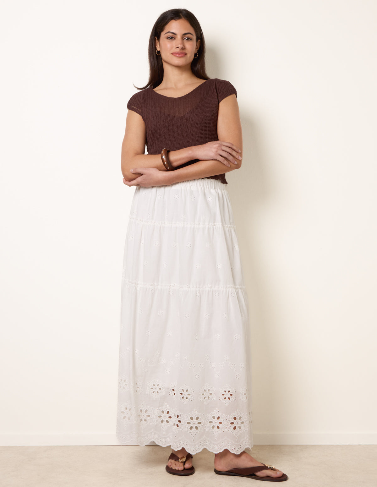 Crochet Detailed Maxi Skirt
