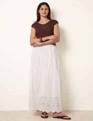 Crochet Detailed Maxi Skirt
